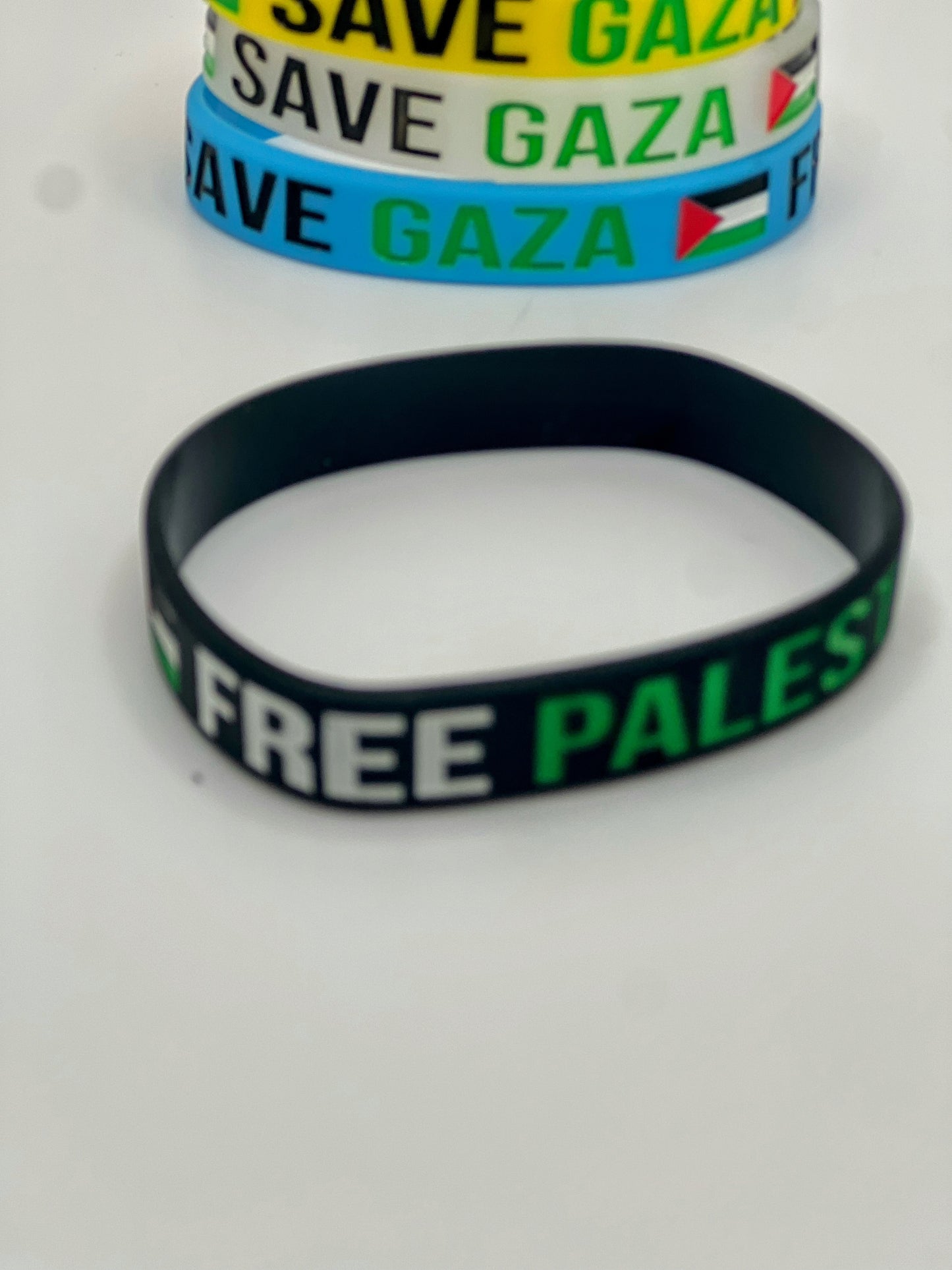 Save Palestine 🇵🇸  save GAZA- plastic Bracelet (4 Colors)