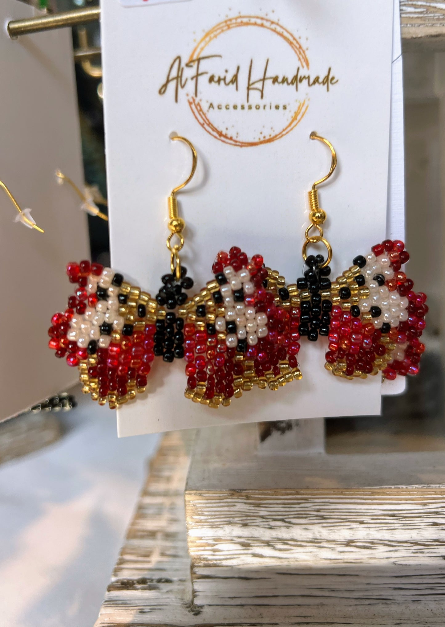 Beaded Butterfly Earrings (Different Colors Available )