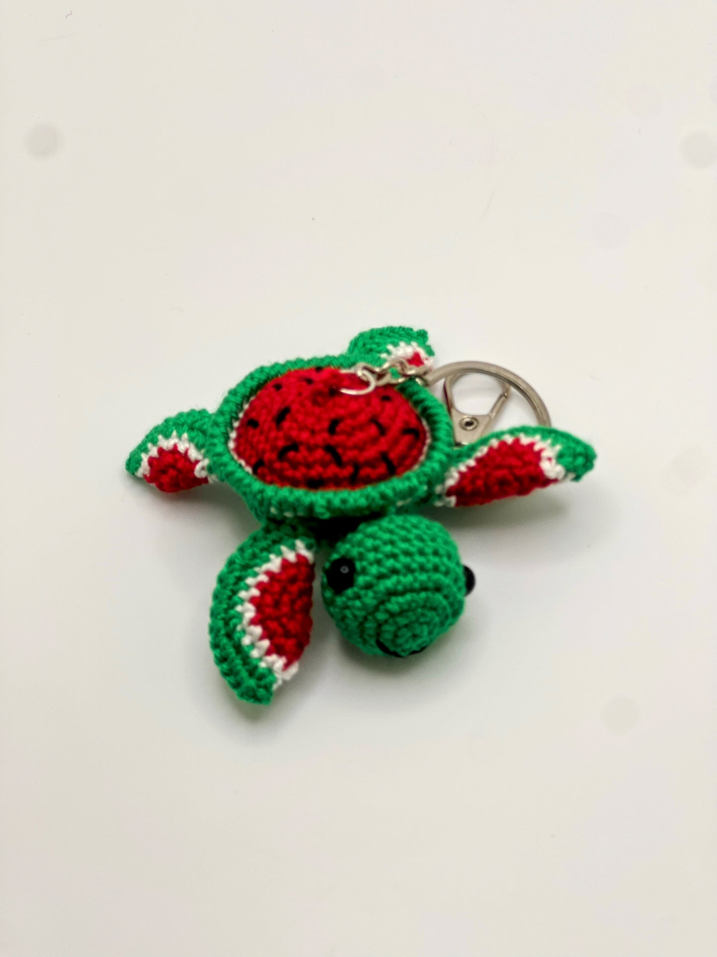 Watermelon Sea turtle 🍉 Keychain - Crochet Knitted Amigurumi Toy