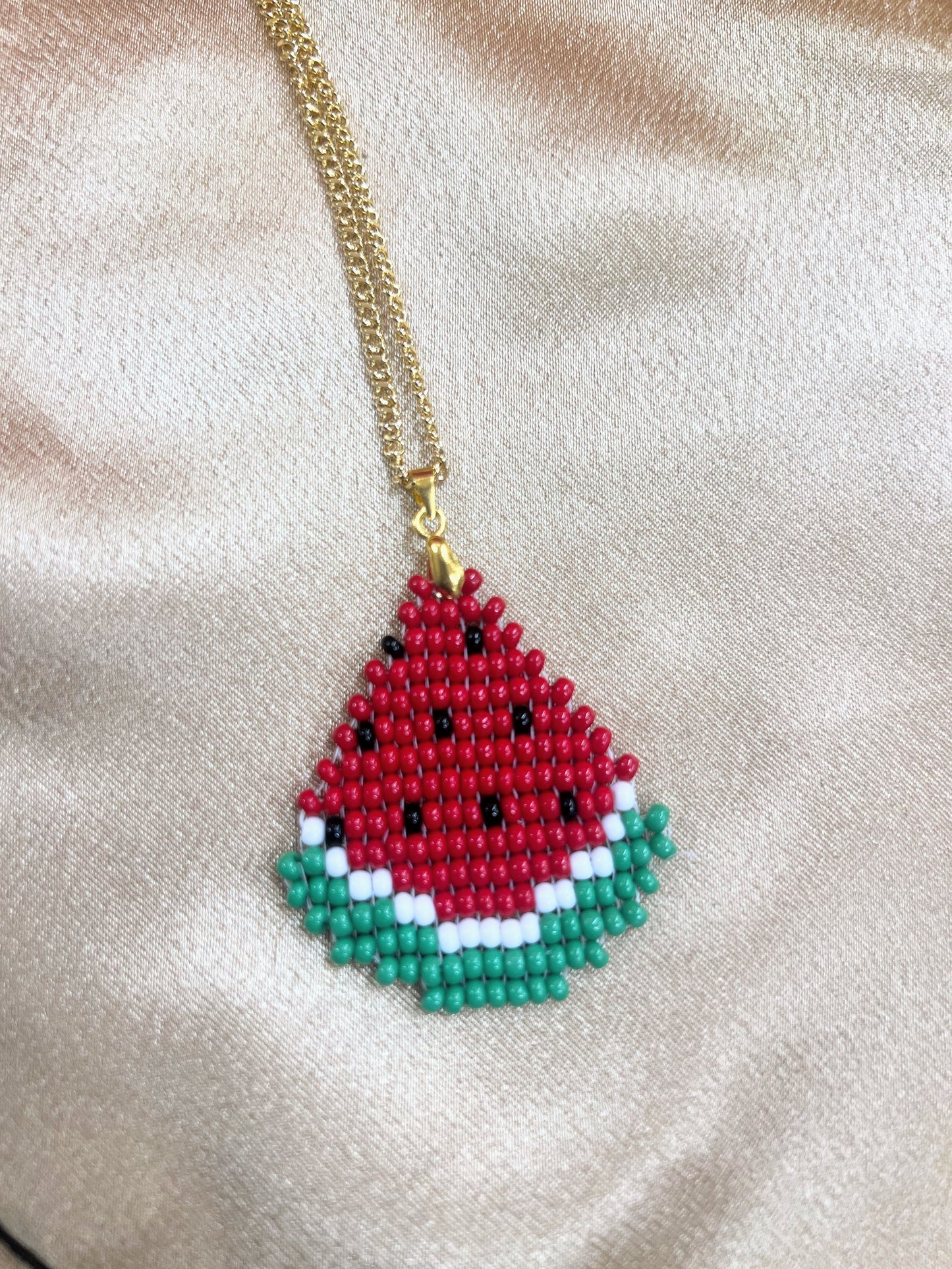 🇵🇸 Palestine Watermelon Slice Beaded Necklace