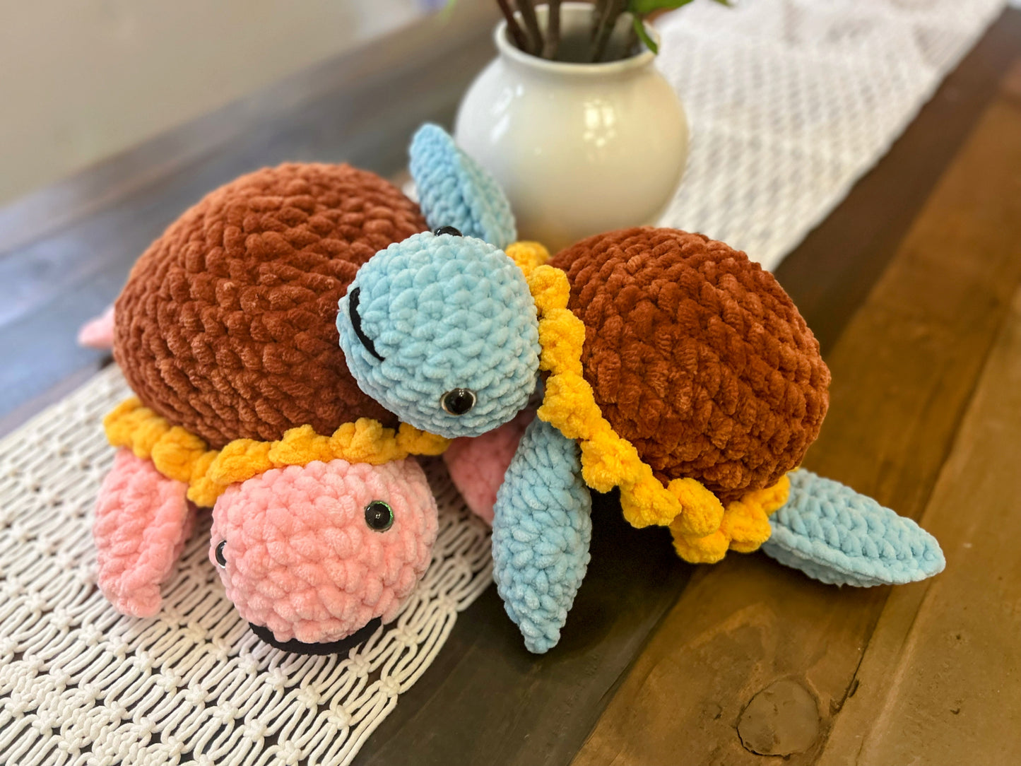 Sunflower 🌻  Seaturtle 🐢 - Crochet Knitted Amigurumi Toy