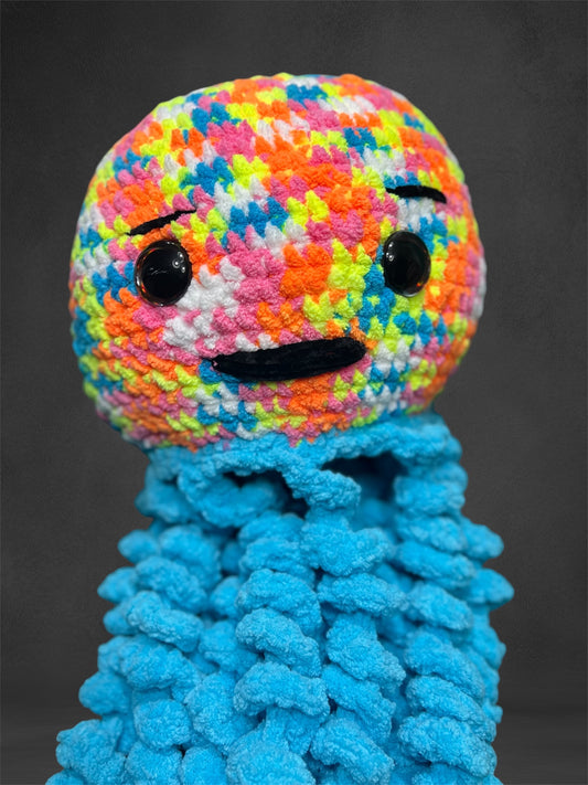 Stuffed Big Jellyfish – Handmade Crochet Knitted Amigurumi Toy