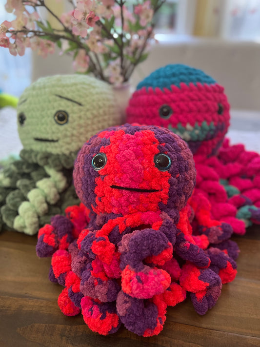 Stuffed Big Jellyfish - Crochet Knitted Amigurumi Toy
