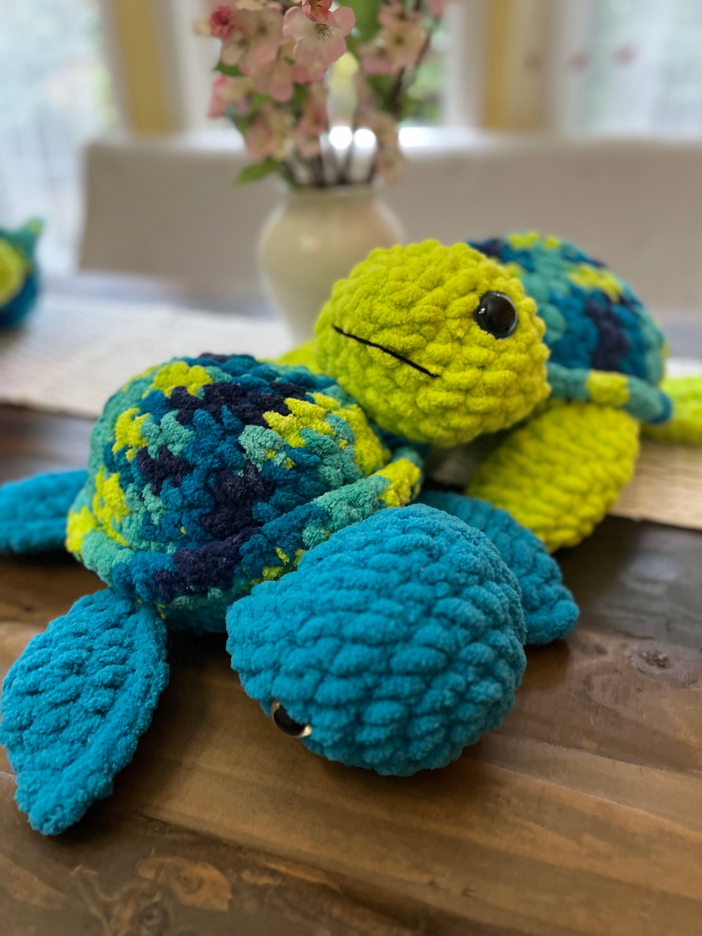 Stuffed Jumbo Sea Turtle 🐢 - Crochet Knitted Amigurumi Toy (Different Colors Available)