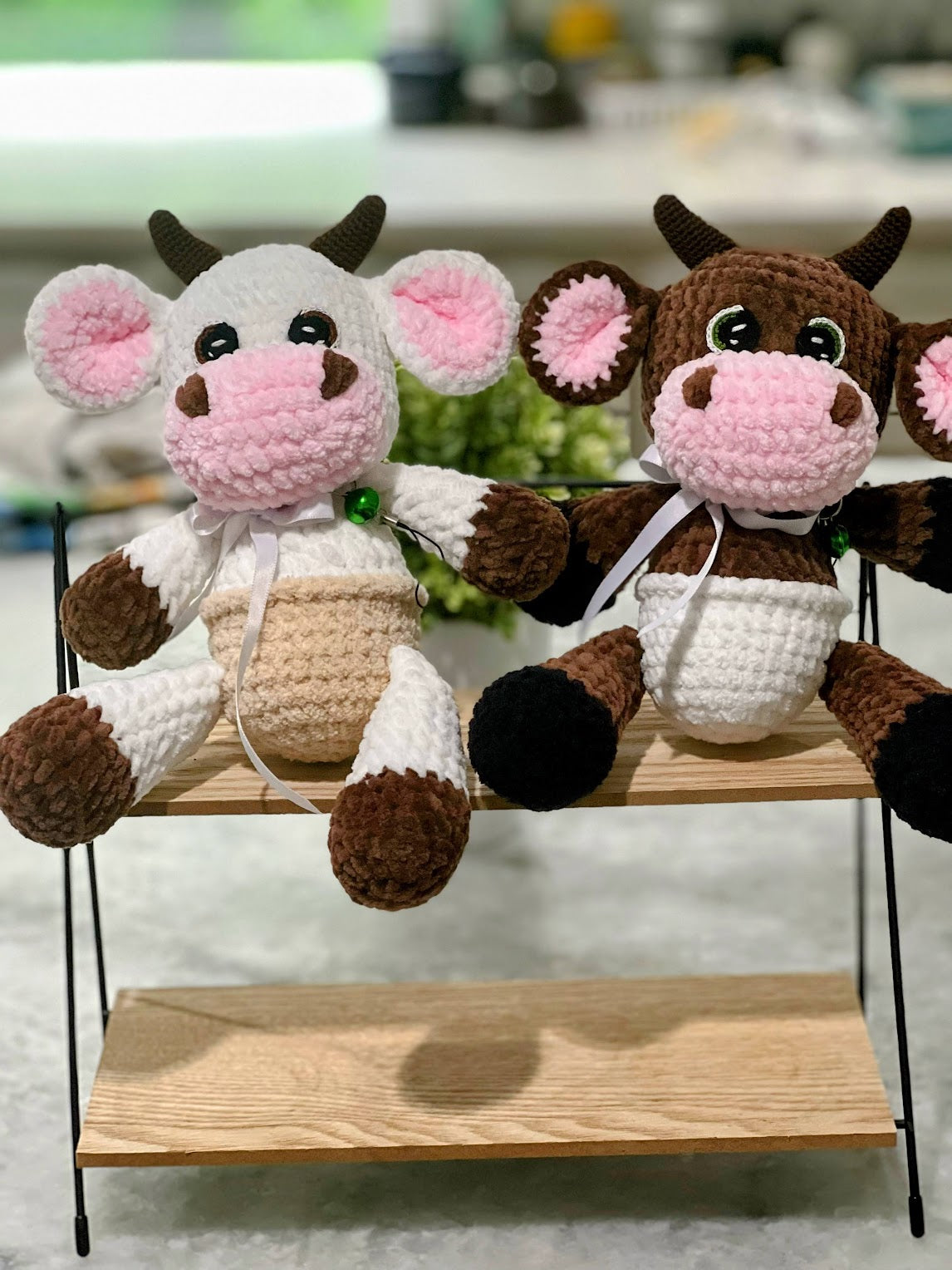 Stuffed Cow Toy - Crochet Knitted Amigurumi Toy