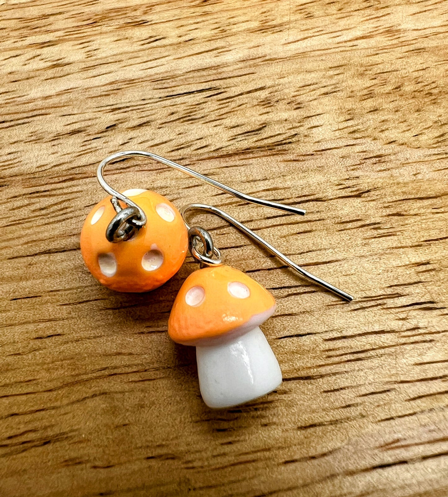 Glass Mushroom  🍄 Earrings