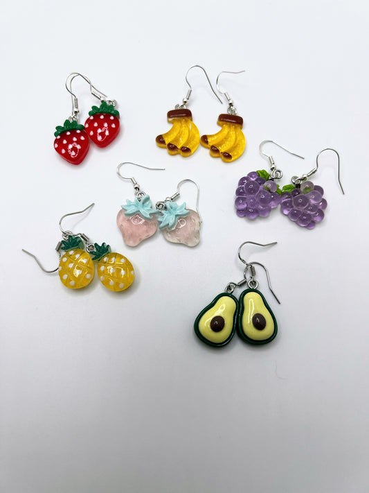 Plastic Fruits Earrings