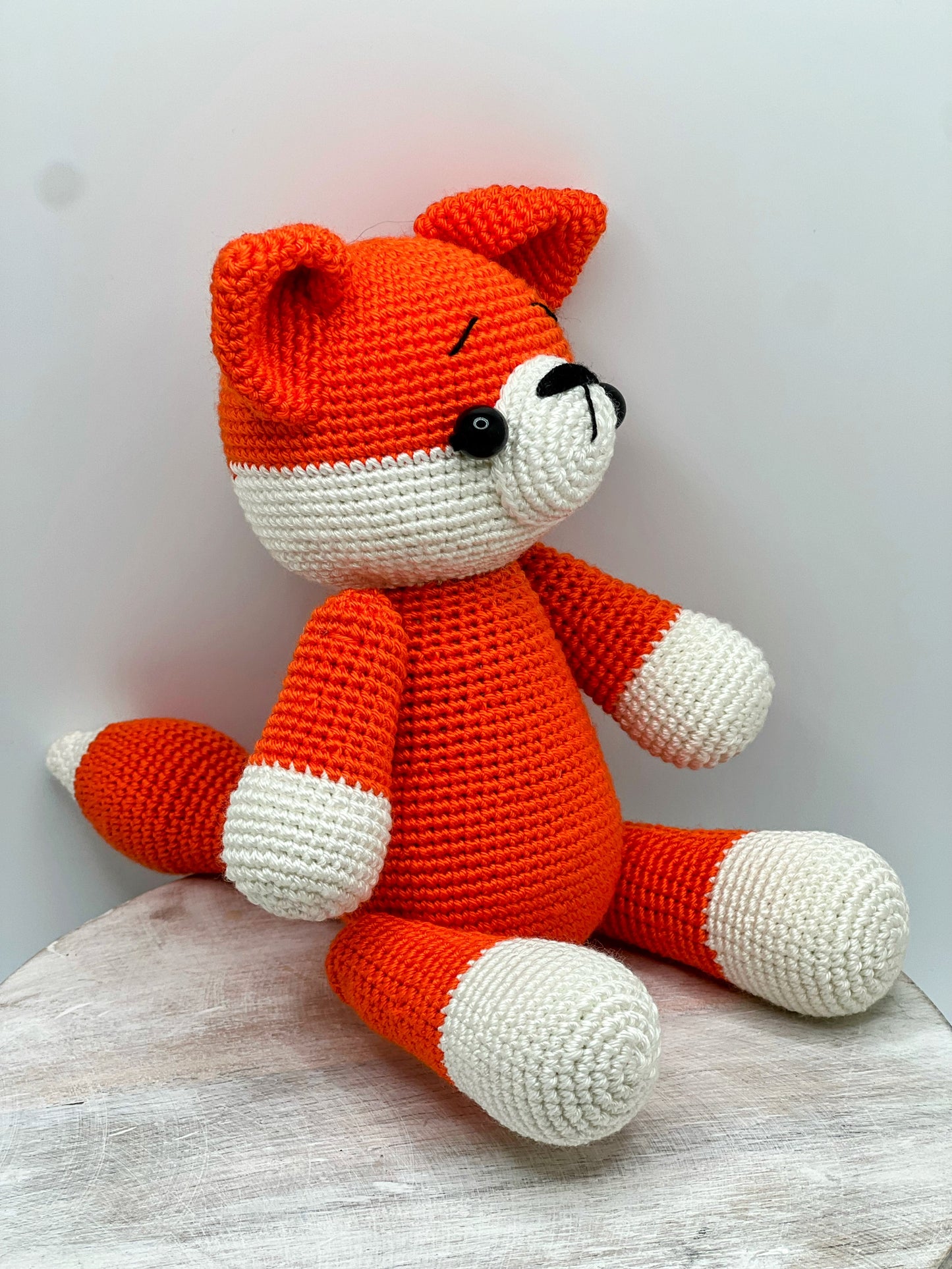 Stuffed Fox Toy With Moving Legs - Crochet Knitted Amigurumi Toy