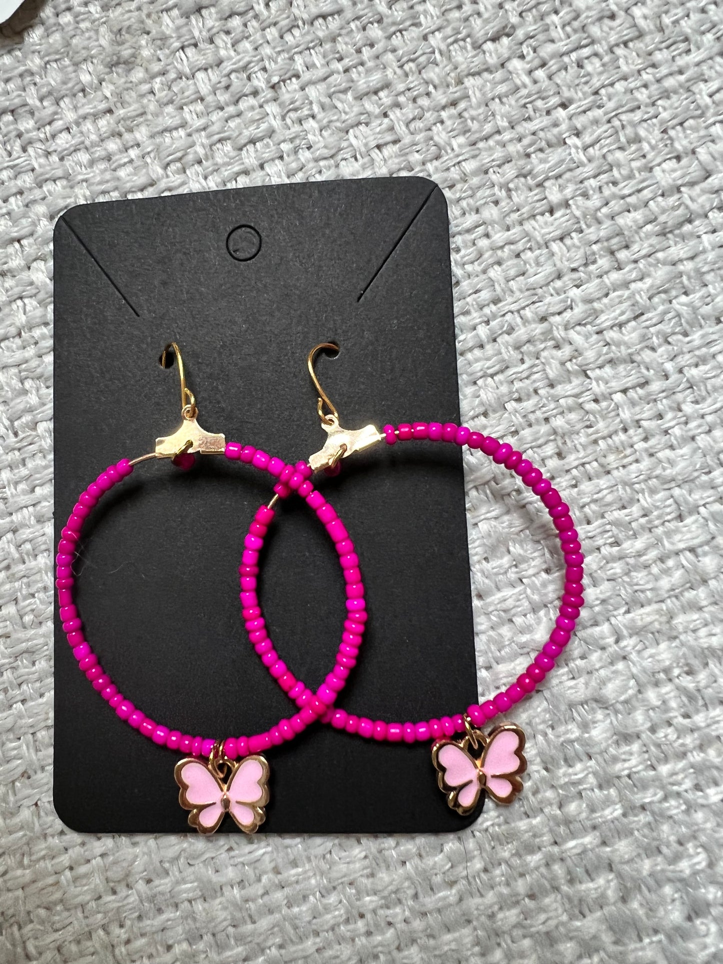 Beaded Hoop Earrings