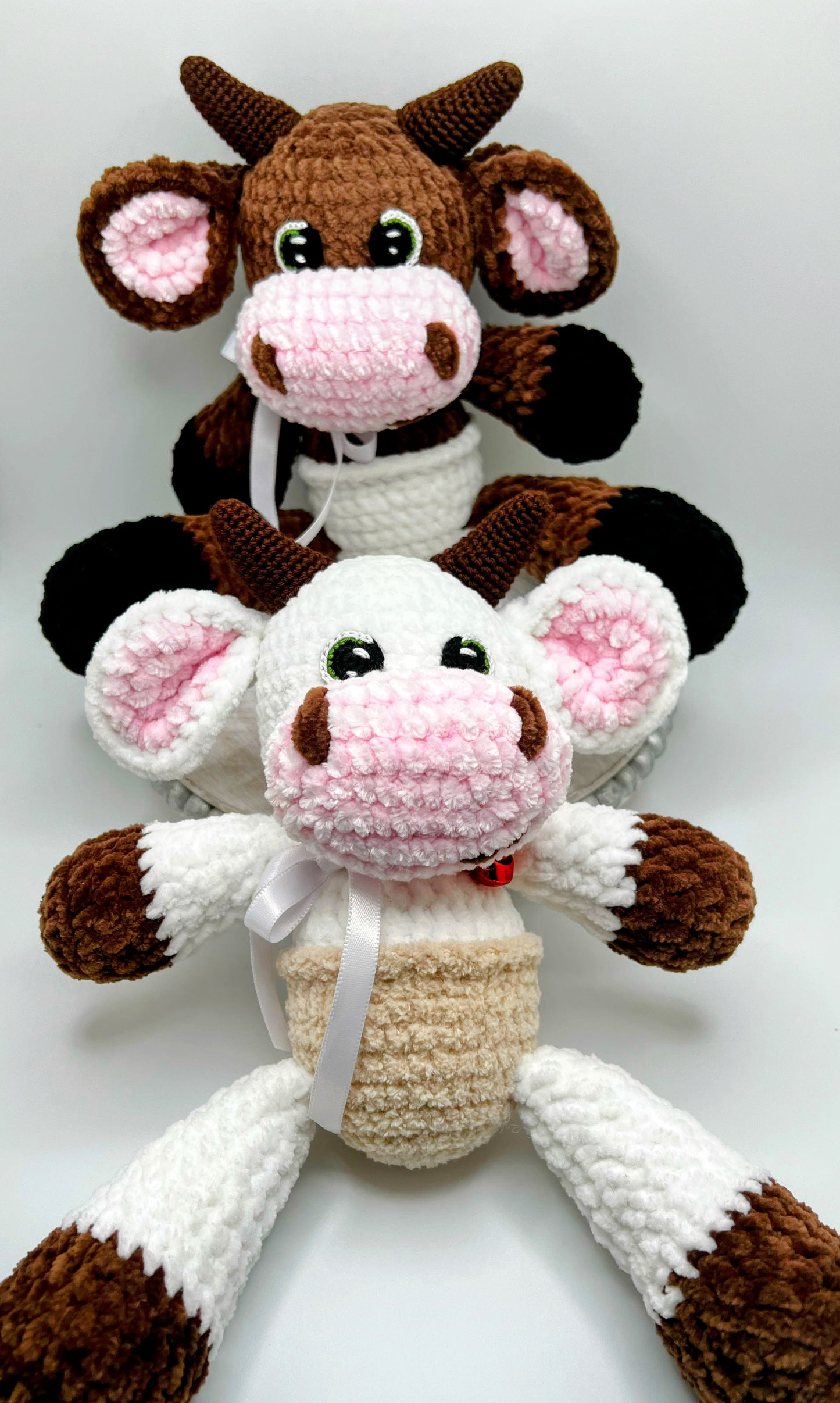 Stuffed Cow Toy - Crochet Knitted Amigurumi Toy