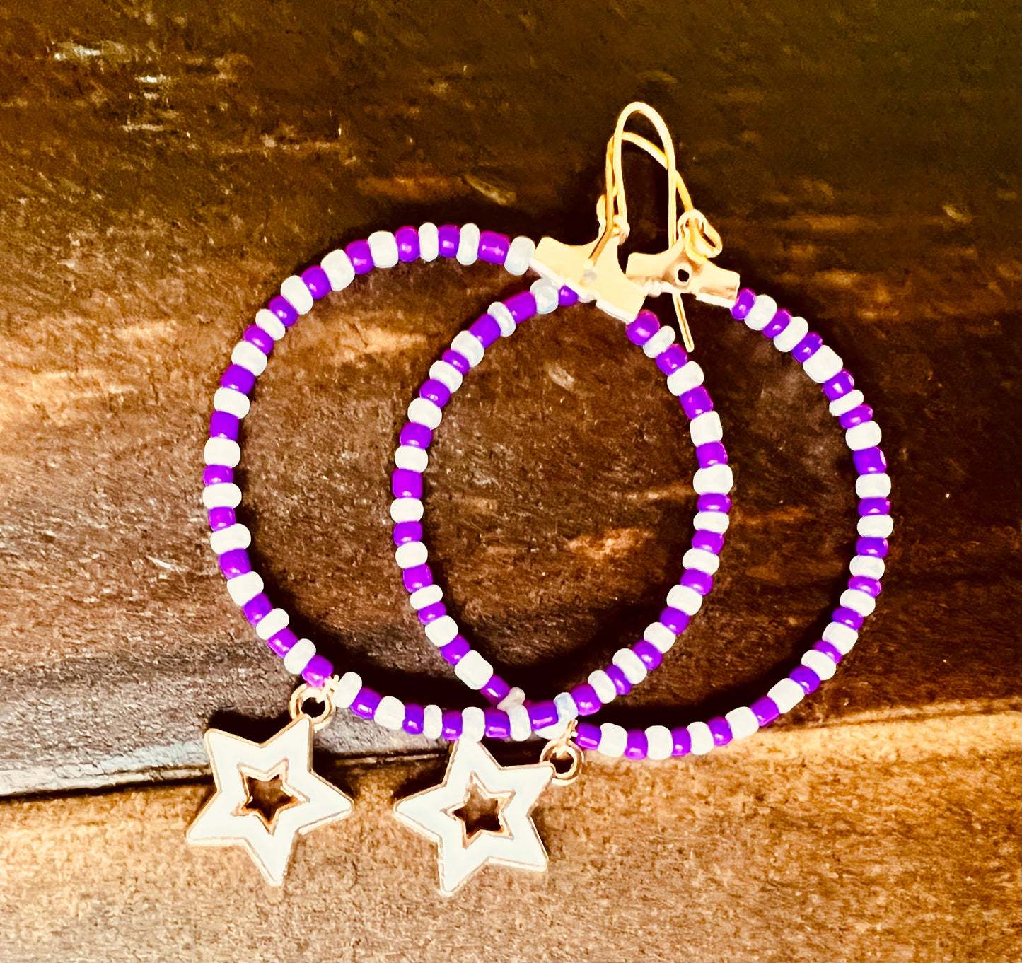 Beaded Hoop Earrings