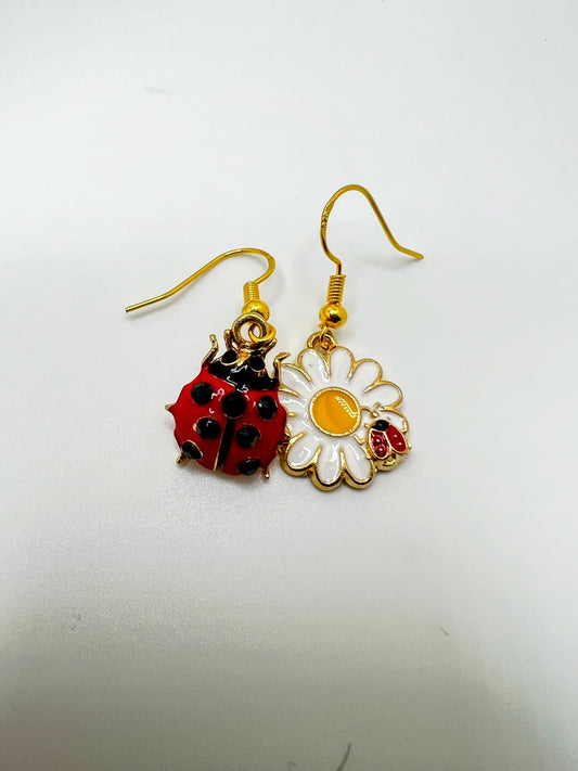 Gold Ladybug 🐞 Earrings