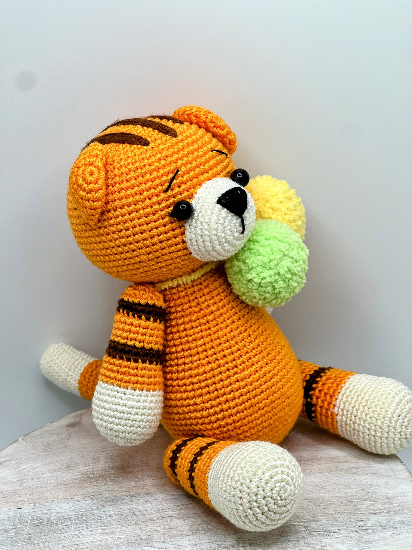 Stuffed Tigger Toy With Moving Legs - Crochet Knitted Amigurumi Toy