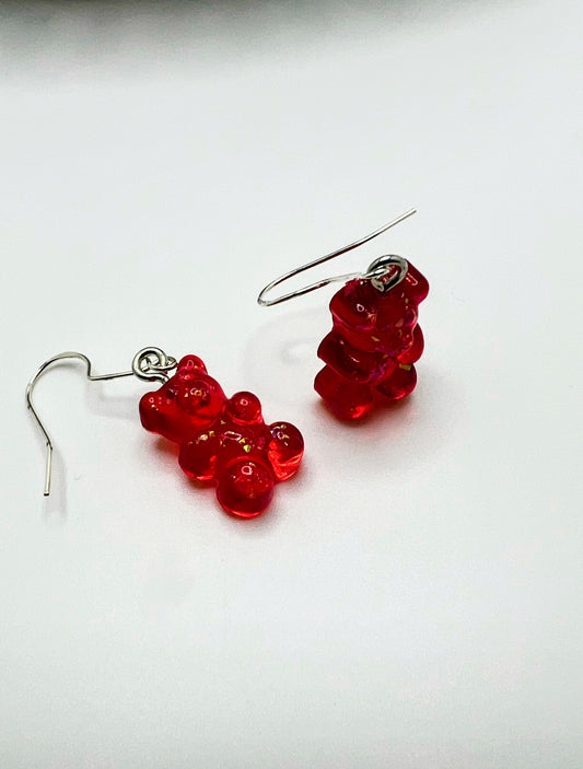 Red Gummy Bear Earrings