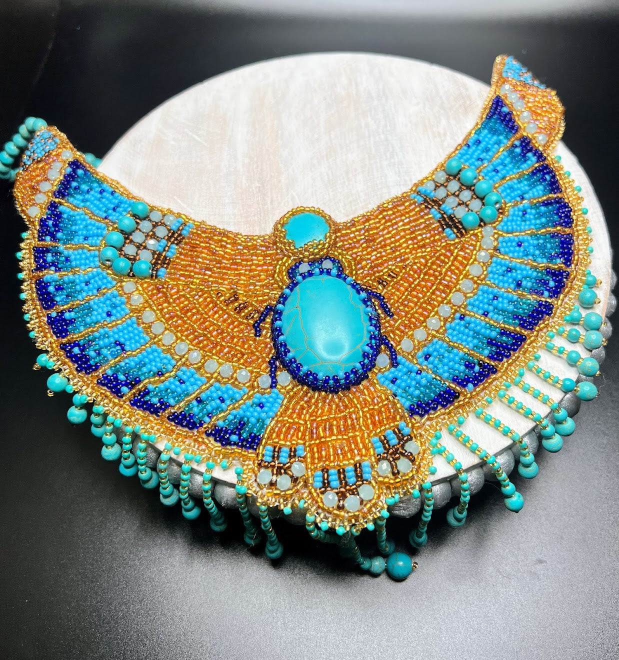 Roseberys London | An Italian fringe necklace, or 'Cleopatra' collar, with