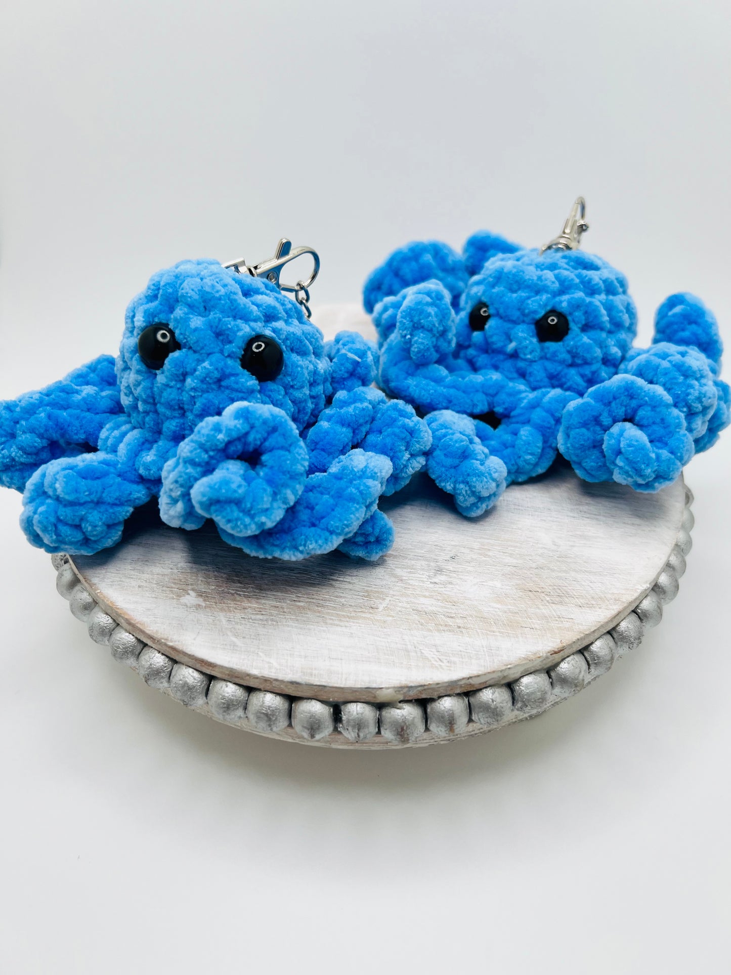 Stuffed Octopus Keychain - Crochet Knitted Amigurumi Toy (Different Colors Available)