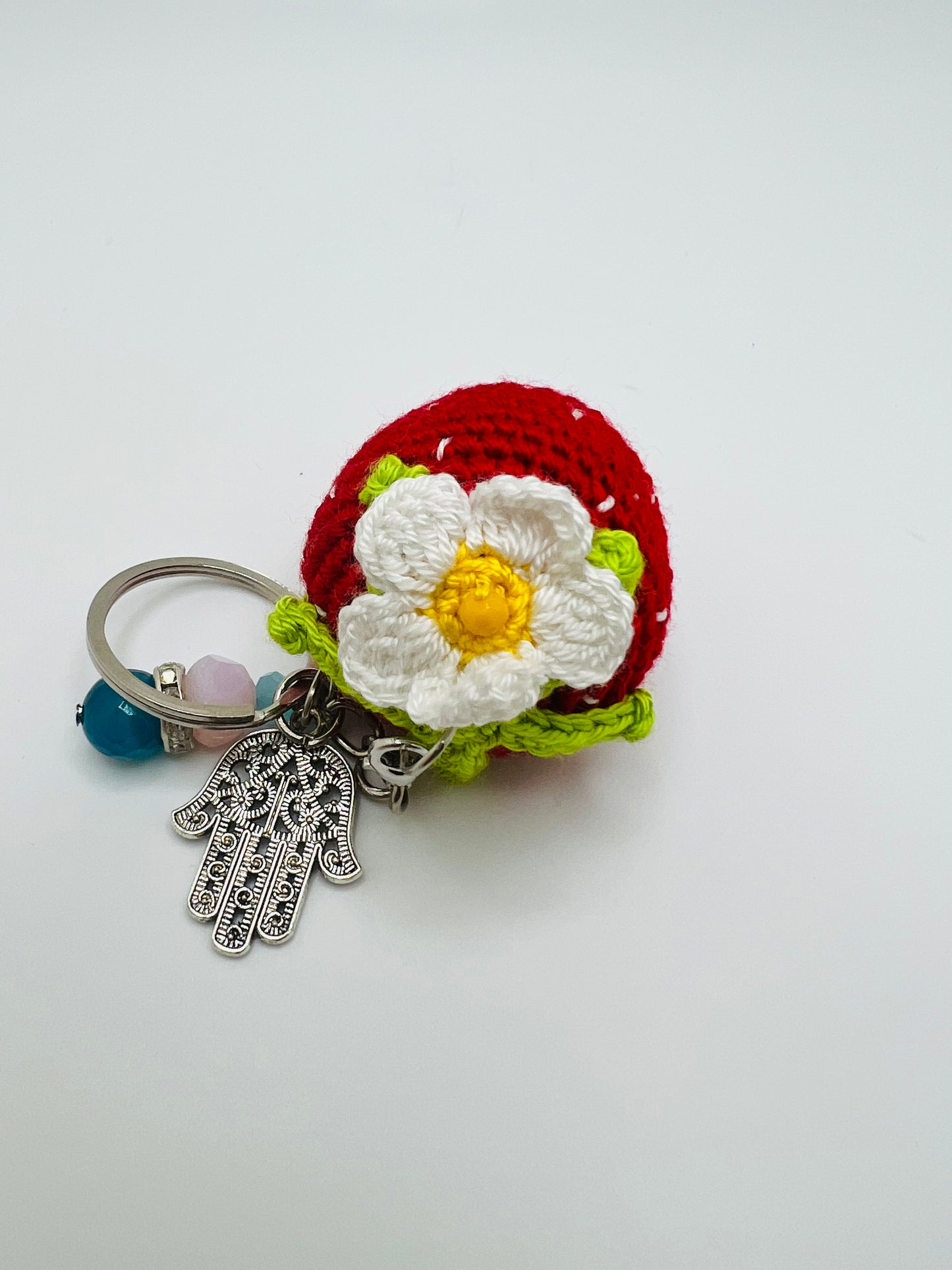 Stuffed Strawberry  Keychain - Crochet Knitted Amigurumi Toy