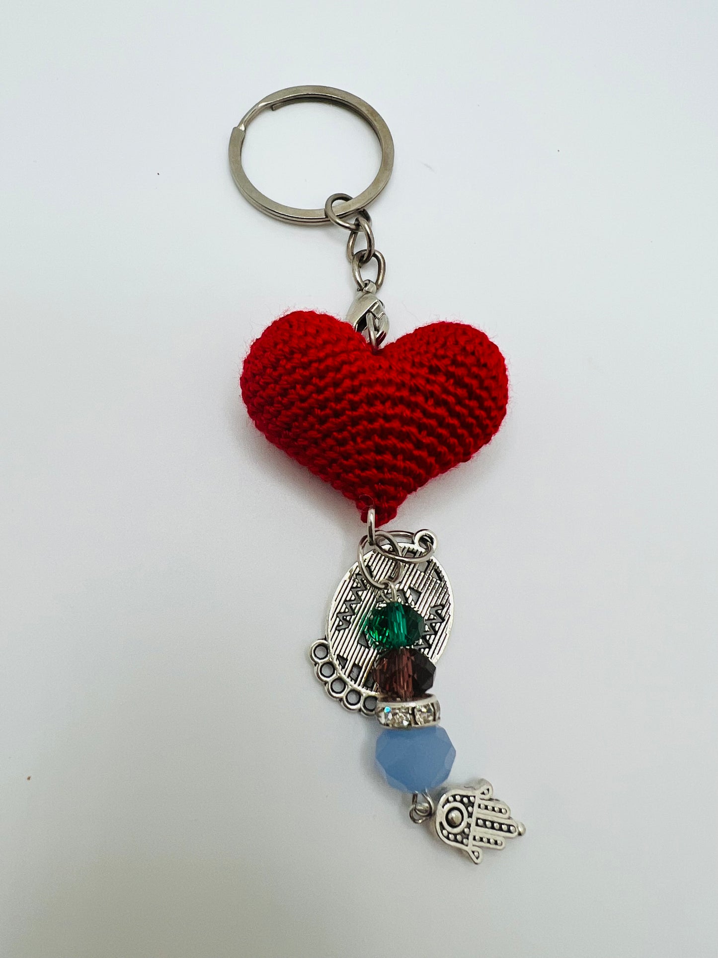 Stuffed Heart Keychain (different colors available)  - Crochet Knitted Amigurumi Toy