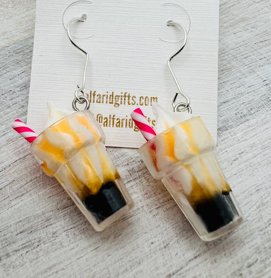Playful Mango Shake Dangle Earrings