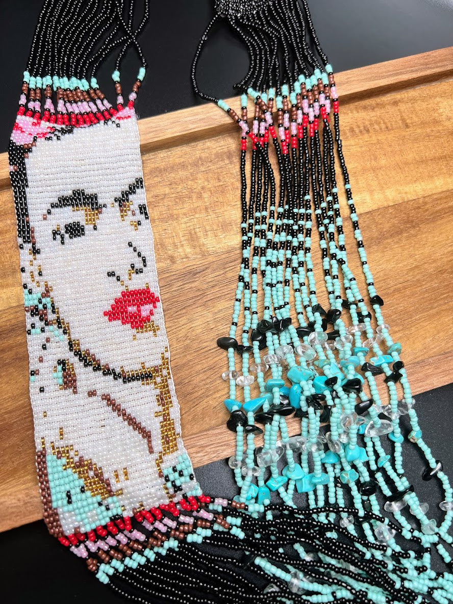 Frida Kahlo Loom Bead Necklace
