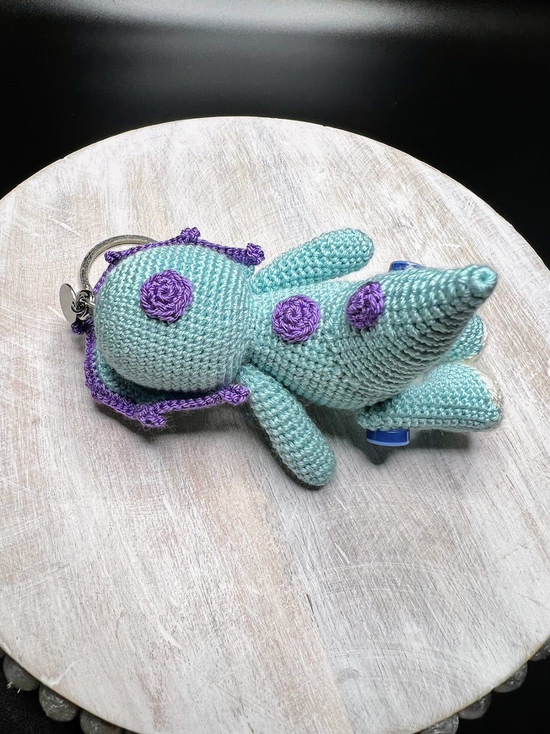 Stuffed Dinosaur  Keychain Toy - Crochet Knitted Amigurumi Toy