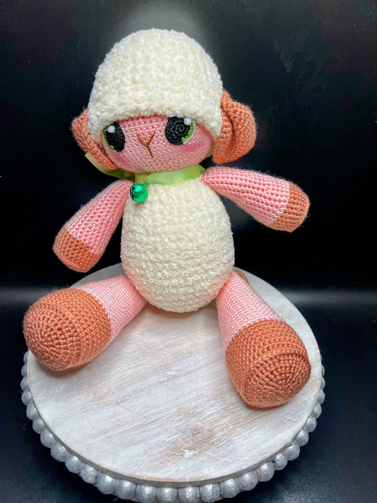 Stuffed Sheep Toy - Crochet Knitted Amigurumi Toy