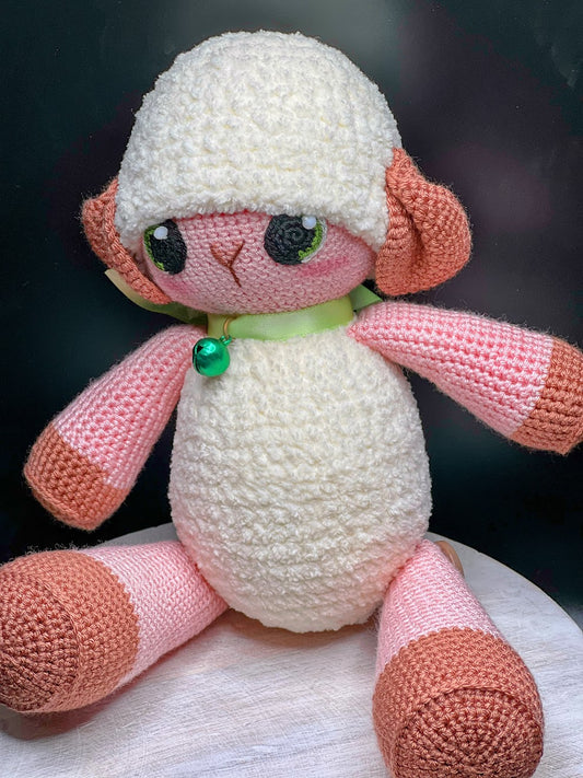 Stuffed Sheep Toy - Crochet Knitted Amigurumi Toy