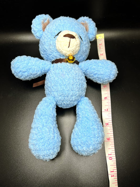 Stuffed Blue Bear Toy - Crochet Knitted Amigurumi Toy